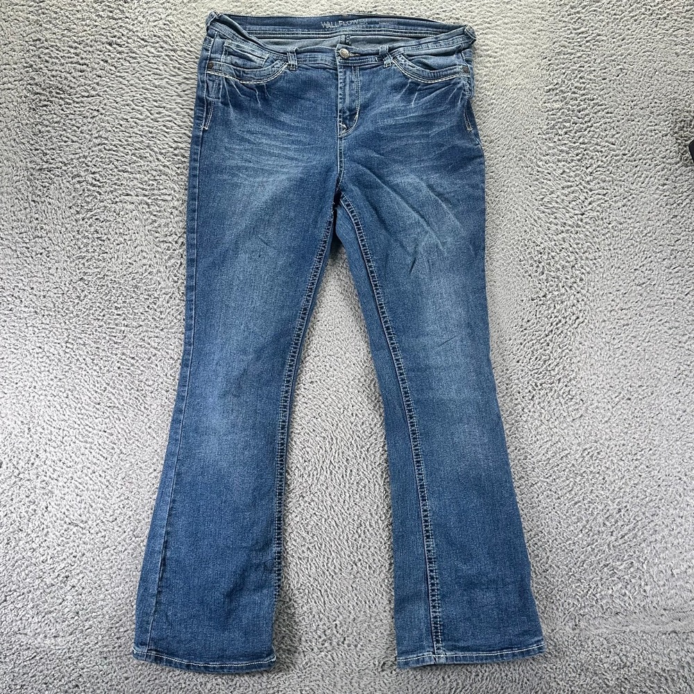 Wallflower Legendary Jeans Womens 15 Blue Cotton Denim Bootcut Classic Stretch